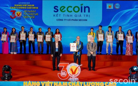 Secoin vinh dự đón nhận danh hiệu - Hàng Việt Nam chất lượng cao 2026